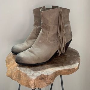 Sam Edelman Louis Fringe Bootie Taupe
